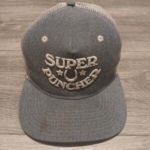 Gray and White Mesh Cap